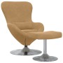 Sillón Huevo  con reposapiés de terciopelo marrón | Foro24.es | Tu tienda online para hogar, jardín y más Foro24.es