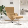 Sillón Huevo con reposapiés de terciopelo marrón de , Sillones - Ref: Foro24-42002752, Precio: 185,60 €