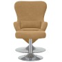 Sillón Huevo  con reposapiés de terciopelo marrón | Foro24.es | Tu tienda online para hogar, jardín y más Foro24.es