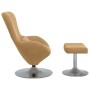Sillón Huevo  con reposapiés de terciopelo marrón | Foro24.es | Tu tienda online para hogar, jardín y más Foro24.es