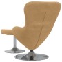 Sillón Huevo con reposapiés de terciopelo marrón de , Sillones - Ref: Foro24-42002752, Precio: 185,60 €