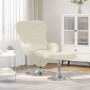 Sillón Huevo  con reposapiés de Terciopelo Crema | Foro24.es | Tu tienda online para hogar, jardín y más Foro24.es