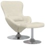 Sillón Huevo  con reposapiés de Terciopelo Crema | Foro24.es | Tu tienda online para hogar, jardín y más Foro24.es