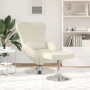 Sillón Huevo con reposapiés de Terciopelo Crema de , Sillones - Ref: Foro24-42002753, Precio: 185,60 €
