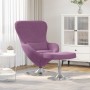 Sillón Huevo  con reposapiés de terciopelo púrpura | Foro24.es | Tu tienda online para hogar, jardín y más Foro24.es