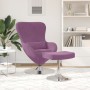 Sillón Huevo  con reposapiés de terciopelo púrpura | Foro24.es | Tu tienda online para hogar, jardín y más Foro24.es
