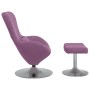 Sillón Huevo  con reposapiés de terciopelo púrpura | Foro24.es | Tu tienda online para hogar, jardín y más Foro24.es