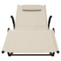 Rocking lounger 2 units in steel and cream textilene by vidaXL, Loungers - Ref: Foro24-318130, Price: 159,94 €, Discount: %