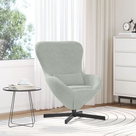 Sillón Huevo  de Terciopelo Gris Claro | Foro24.es | Tu tienda online para hogar, jardín y más Foro24.es