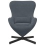 Sillón Huevo Velour Gris Oscuro | Foro24.es | Tu tienda online para hogar, jardín y más Foro24.es
