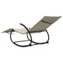 Tumbona mecedora 2 unidades de acero y textilene crema de vidaXL, Tumbonas - Ref: Foro24-318130, Precio: 157,43 €, Descuento: %