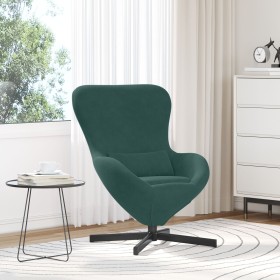 Sillón Huevo de Velvet Verde Oscuro