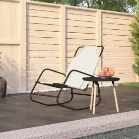 Steel and cream textilene rocking lounger by vidaXL, Loungers - Ref: Foro24-318126, Price: 53,46 €, Discount: %