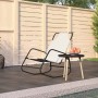 Steel and cream textilene rocking lounger by vidaXL, Loungers - Ref: Foro24-318126, Price: 61,36 €, Discount: %