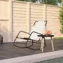 Steel and cream textilene rocking lounger by vidaXL, Loungers - Ref: Foro24-318126, Price: 61,40 €, Discount: %