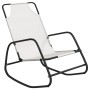 Steel and cream textilene rocking lounger by vidaXL, Loungers - Ref: Foro24-318126, Price: 61,36 €, Discount: %