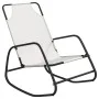 Steel and cream textilene rocking lounger by vidaXL, Loungers - Ref: Foro24-318126, Price: 61,40 €, Discount: %