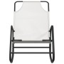 Steel and cream textilene rocking lounger by vidaXL, Loungers - Ref: Foro24-318126, Price: 61,36 €, Discount: %