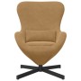 Sillón Huevo de terciopelo marrón