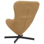 Sillón Huevo de terciopelo marrón