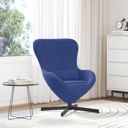 Sillón Huevo  Azul Policía de Terciopelo | Foro24.es | Tu tienda online para hogar, jardín y más Foro24.es