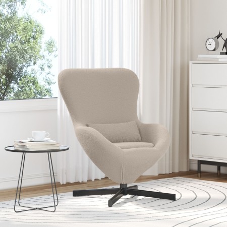 Sillón Huevo gris claro de tela similar a la lana rizada de , Sillones - Ref: Foro24-42002768, Precio: 164,35 €