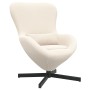 Sillón Huevo  Crema de Tela Parecida a Lana Rizada | Foro24.es | Tu tienda online para hogar, jardín y más Foro24.es
