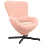 Sillón Huevo  Rosa de Tela Tipo Lana Rizada | Foro24.es | Tu tienda online para hogar, jardín y más Foro24.es