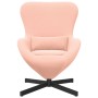 Sillón Huevo  Rosa de Tela Tipo Lana Rizada | Foro24.es | Tu tienda online para hogar, jardín y más Foro24.es