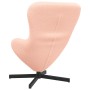 Sillón Huevo  Rosa de Tela Tipo Lana Rizada | Foro24.es | Tu tienda online para hogar, jardín y más Foro24.es