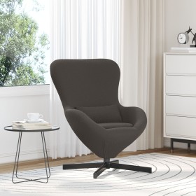 Sillón Huevo Gris Oscuro con Tela Curly Similar a
