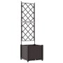 Macetero de Jardín con Enrejado Marrón 40x40x143 cm by , Pots and planters - Ref: Foro24-42002813, Price: 48,59 €, Discount: %