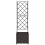 Macetero de Jardín con Enrejado Marrón 40x40x143 cm by , Pots and planters - Ref: Foro24-42002813, Price: 48,59 €, Discount: %
