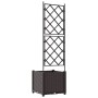 Macetero de Jardín con Enrejado Marrón 40x40x143 cm by , Pots and planters - Ref: Foro24-42002813, Price: 48,59 €, Discount: %