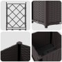 Macetero de Jardín con Enrejado Marrón 40x40x143 cm by , Pots and planters - Ref: Foro24-42002813, Price: 48,59 €, Discount: %