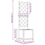 Macetero de Jardín con Enrejado Marrón 40x40x143 cm by , Pots and planters - Ref: Foro24-42002813, Price: 48,59 €, Discount: %