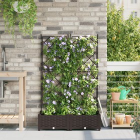 Macetero de Jardín con Rejilla 2 pcs Marrón 80x40x125.5 cm von , Töpfe und Pflanzgefäße - Ref: Foro24-42002814, Preis: 56,88 ...