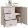 HAMAR Sideboard aus massivem weißem Kiefernholz 90x40x80 cm von vidaXL, Sideboards - Ref: Foro24-340429, Preis: 169,15 €, Rab...