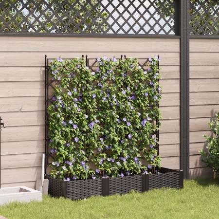 Macetero de Jardín con Enrejado 3 pcs Marrón 120x40x125.5 cm by , Pots and planters - Ref: Foro24-42002816, Price: 74,49 €, D...