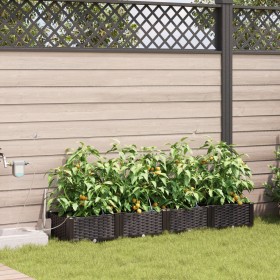 Maceteros de Jardín con Sistema de Riego 4 pcs
