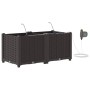 Maceteros de Jardín con Sistema de Riego 2 pcs Marrón de , Maceteros y jardineras - Ref: Foro24-42002822, Precio: 74,12 €