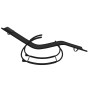 Tumbona mecedora de acero y textilene negro de vidaXL, Tumbonas - Ref: Foro24-318112, Precio: 87,93 €, Descuento: %