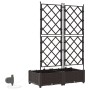 Maceteros con sistema de riego 2 piezas Marrón de , Maceteros y jardineras - Ref: Foro24-42002827, Precio: 81,84 €