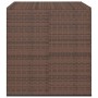 Baúl de cojines para jardín de ratán PE marrón 100x97,5x104 cm de vidaXL, Cajas de almacenaje para exteriores - Ref: Foro24-3...