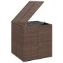 Brown PE rattan garden cushion chest 100x97.5x104 cm by vidaXL, Outdoor storage boxes - Ref: Foro24-317227, Price: 105,27 €, ...