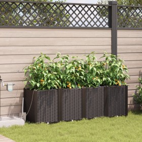 Maceteros de Jardín con Sistema de Riego 4 pcs