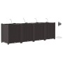 Maceteros de Jardín  con Sistema de Riego 4 pcs Marrón | Foro24.es | Tu tienda online para hogar, jardín y más Foro24.es