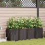 Maceteros de Jardín  con Sistema de Riego 4 pcs Marrón | Foro24.es | Tu tienda online para hogar, jardín y más Foro24.es