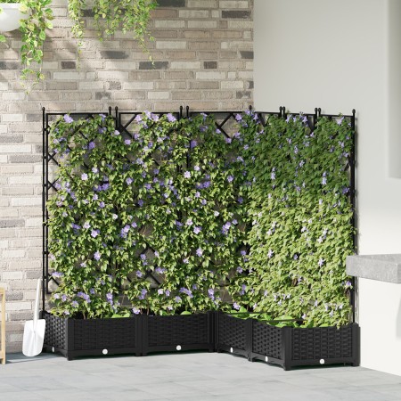 Macetero de Jardín con Trellis 5 pcs Negro 120x120x125.5 cm von , Töpfe und Pflanzgefäße - Ref: Foro24-42002842, Preis: 122,3...