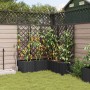 Macetero de Jardín con Trellis 5 pcs Negro 120x120x143 cm by , Pots and planters - Ref: Foro24-42002843, Price: 153,22 €, Dis...